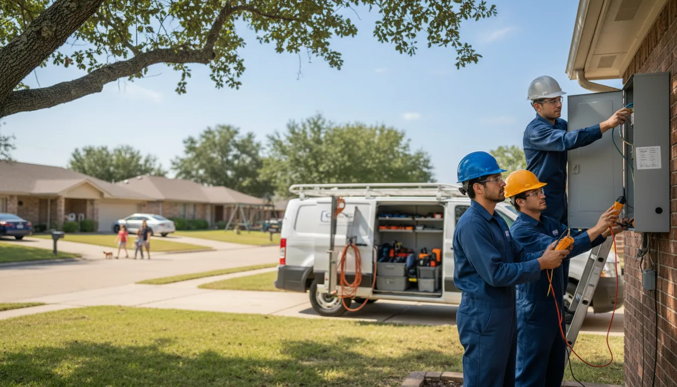 Certified electrician providing emergency electrical services in Pleasant Hill, IA